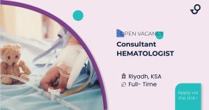 Consultant Pediatric Hematologist job opportunity in Riyadh with DrJobs.site. Apply for a specialized role in pediatric hematology at a leading hospital in Saudi Arabia.