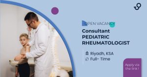 Consultant Pediatric Rheumatologist job opportunity in Riyadh with DrJobs.site. Apply for a specialized role in pediatric rheumatology at a leading hospital in Saudi Arabia.